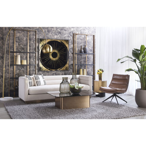 Amadeus 43.25 X 37.5 inch Grey / Antique Brass Coffee Table